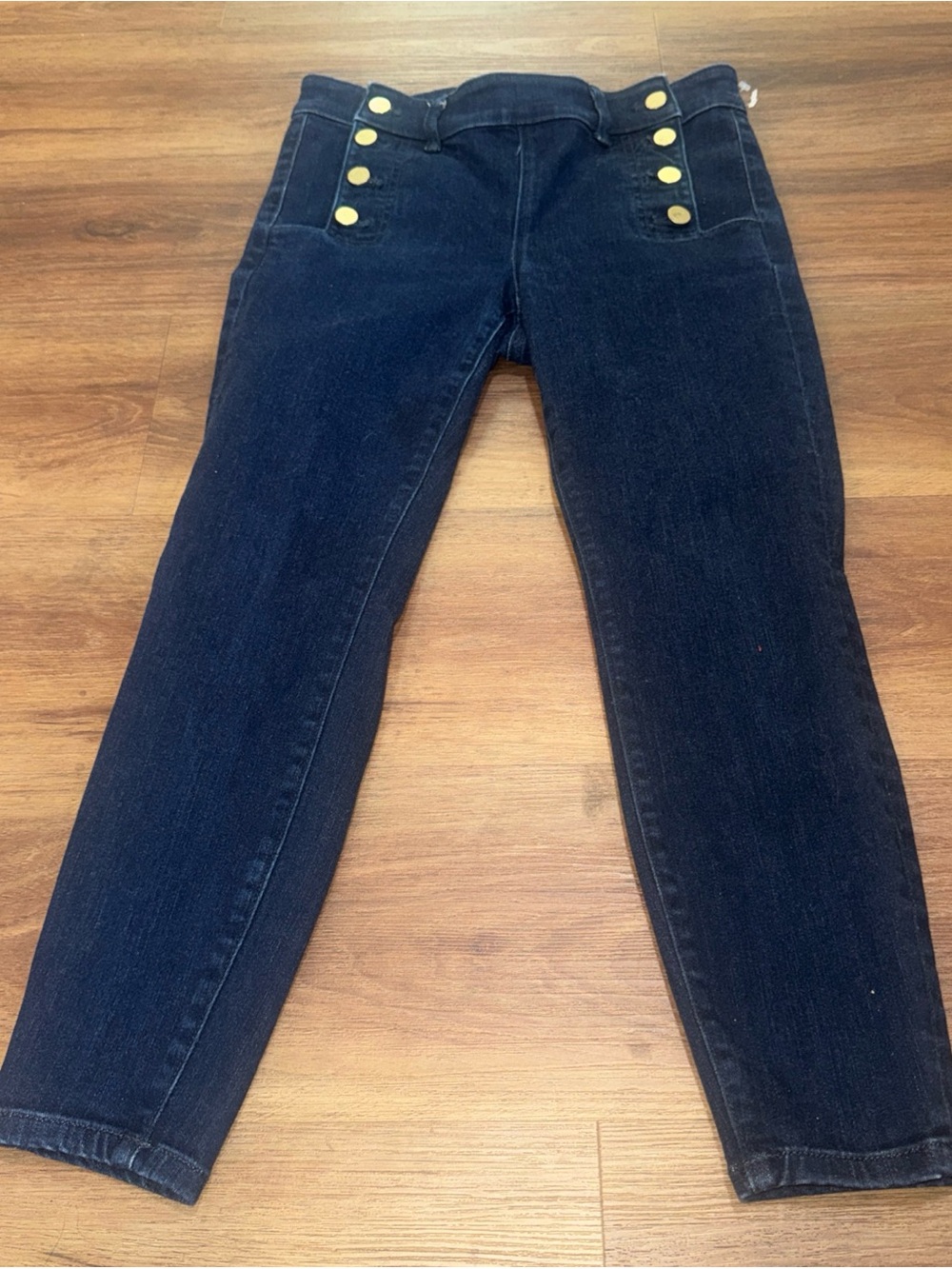 Ann Taylor The Taper High Rise Dark Wash Denim Jeans Size 6 Petite Cotton Blend